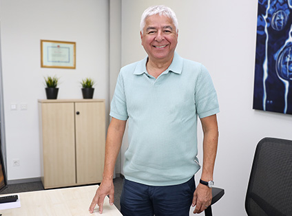 Dr Daniel Wahby in his office
