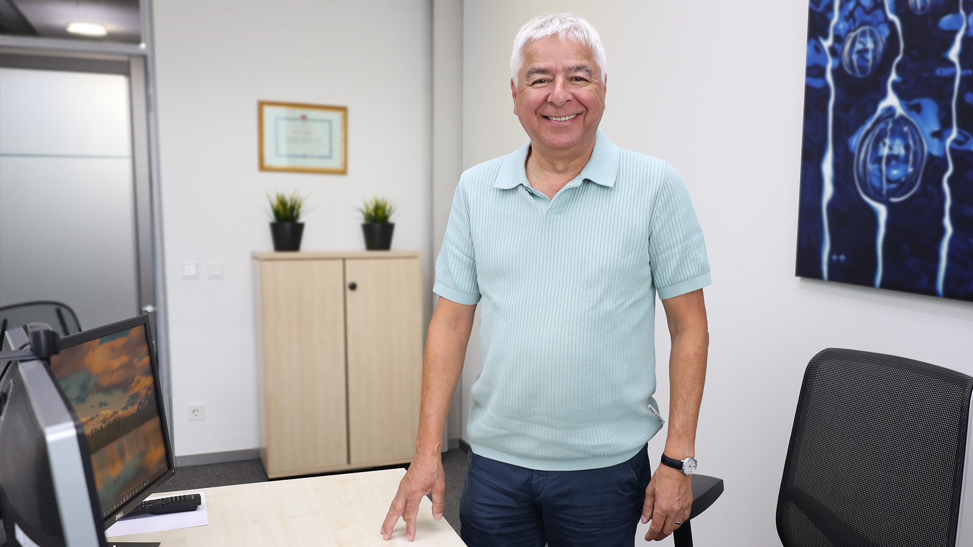 Dr Daniel Wahby in his office